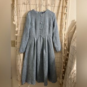 Blue Long Sleeve Dress.